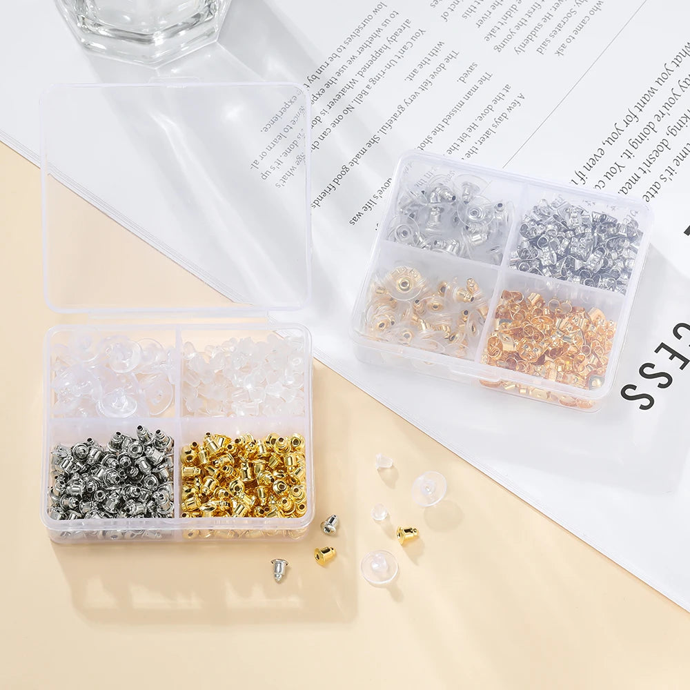 260-690 Ohrstecker Silikonrücken Stopfen DIY Schmuck Zubehör Set