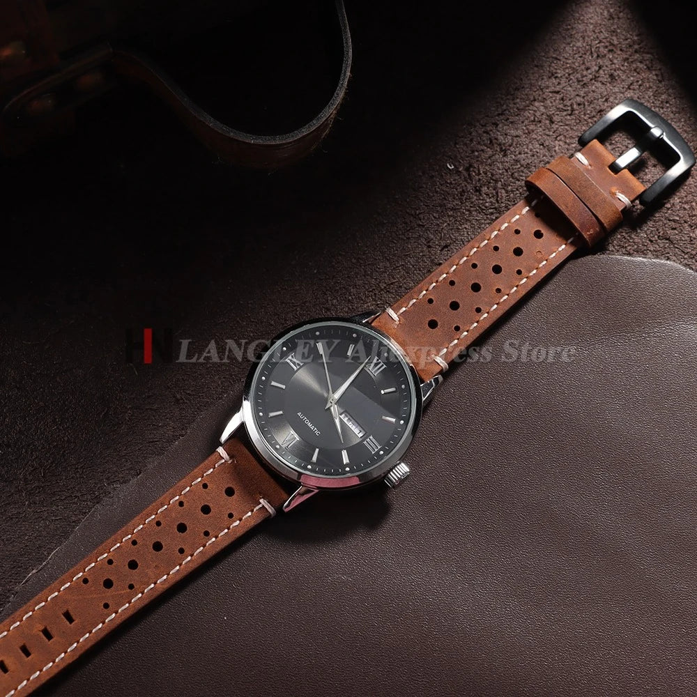 Vintage handgefertigtes Uhrenarmband aus Leder in 18 bis 24 Milli