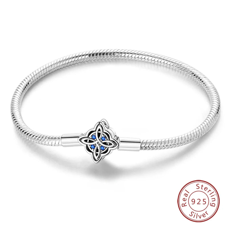 Armband Silber 925 mit Stern Mond Sonne und Grünem Zirkon Charm