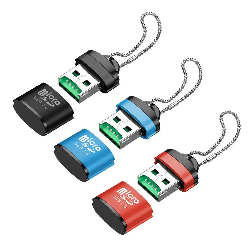 Kompakter USB 2.0 Micro SD Kartenleser für einfachen Datentransfer