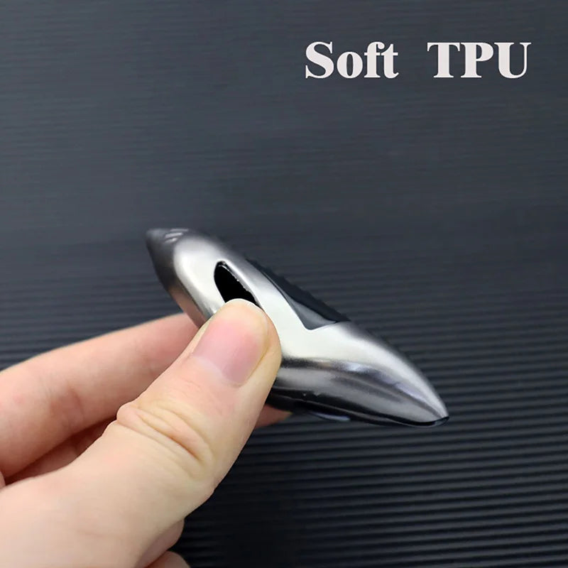 Weiches TPU Autoschlüsseletui kompatibel mit Aito M5 M7 2022 Grau