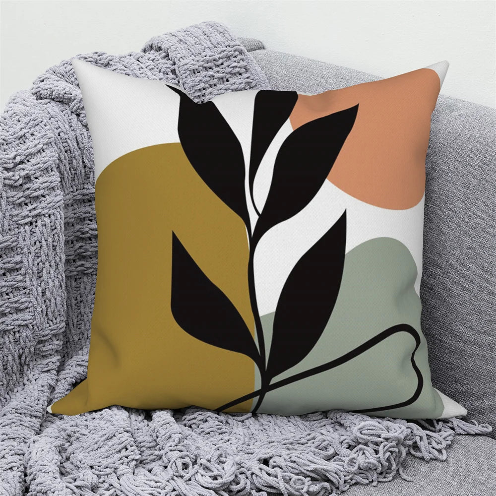 Dekorativer Kissenbezug mit abstrakten Zweigen für Zuhause und Auto