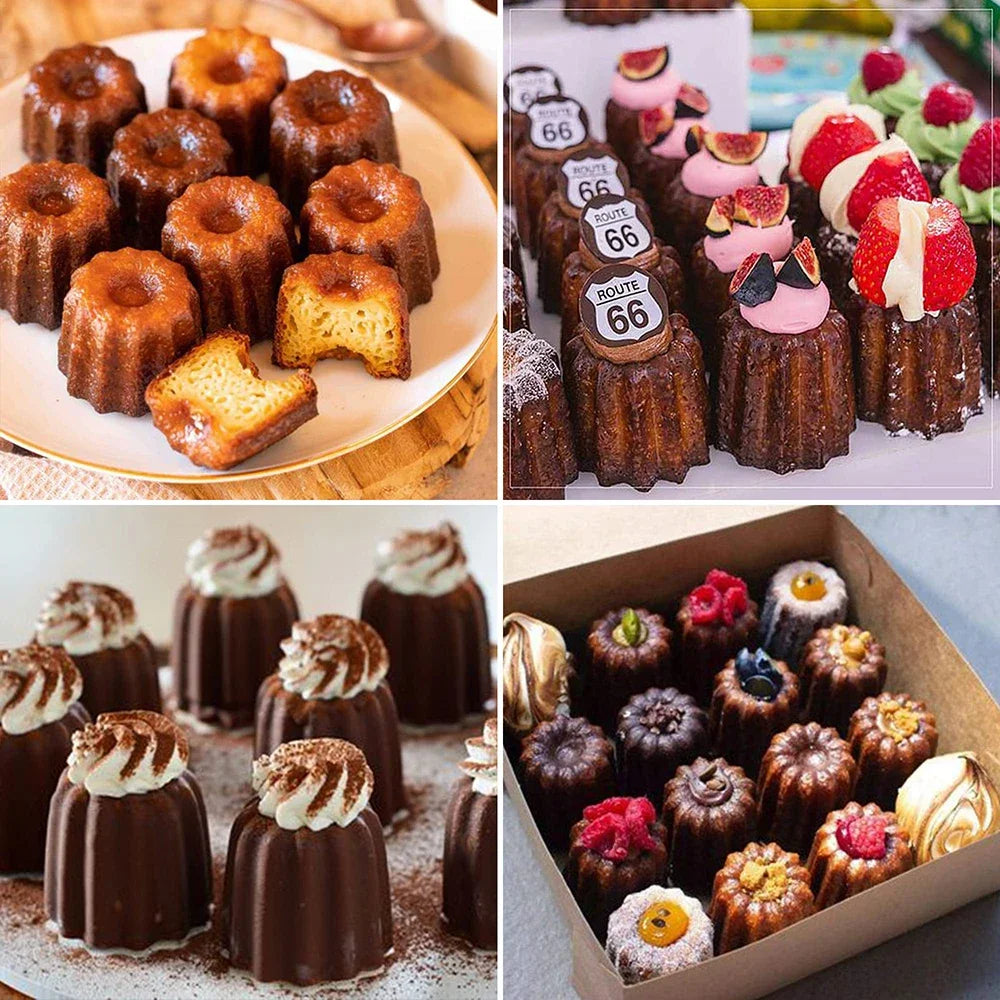 Silikonbackform mit 8 oder 18 Mulden, Antihaft Mini Canele Kaninchen Kuchen