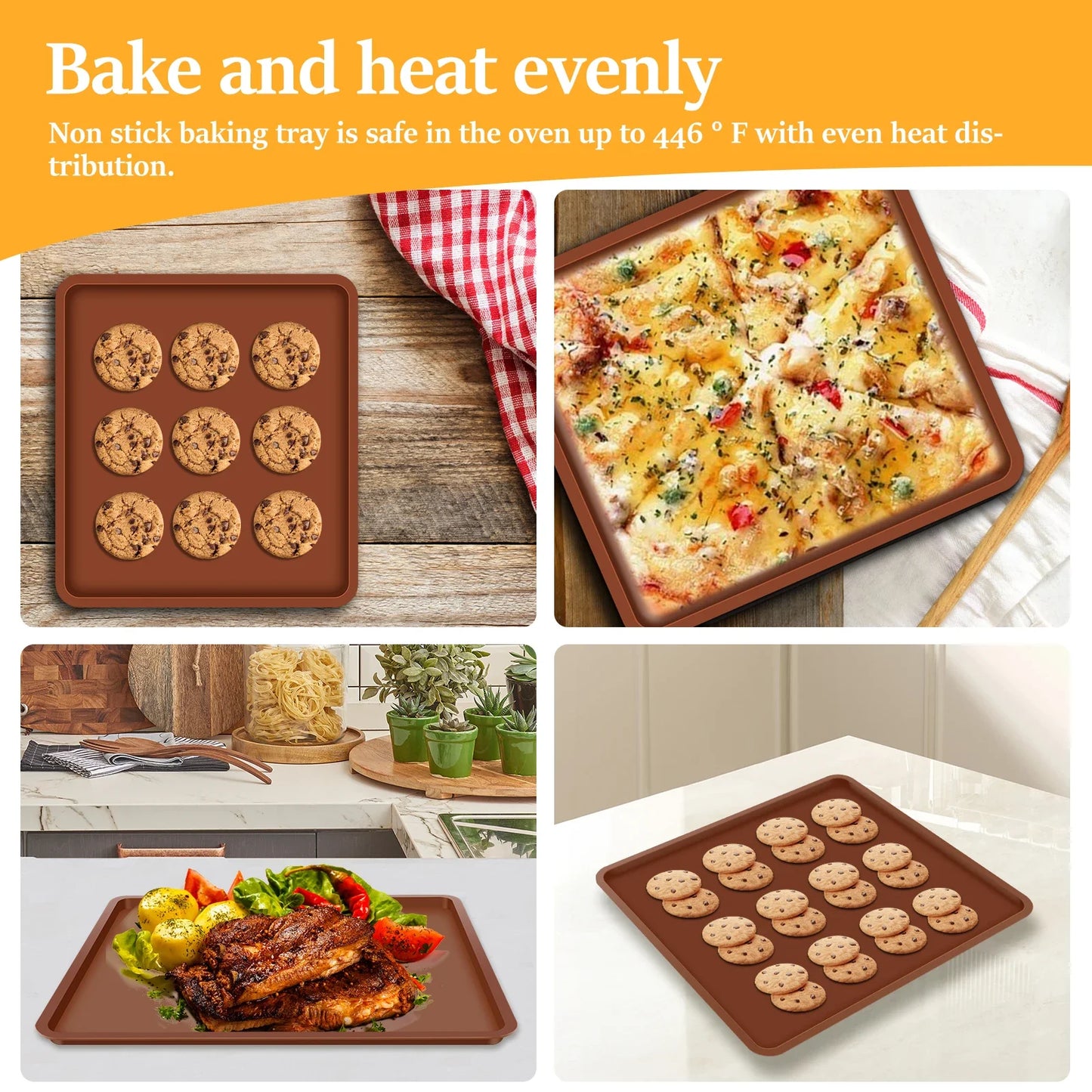 Silikon Backmatten 4 bis 6 Stück Nicht stick Backformen für Gebäck