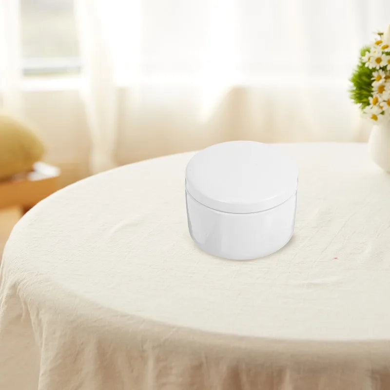 Weißer Porzellan Schmuckorganizer rund für Ringe und Ohrringe