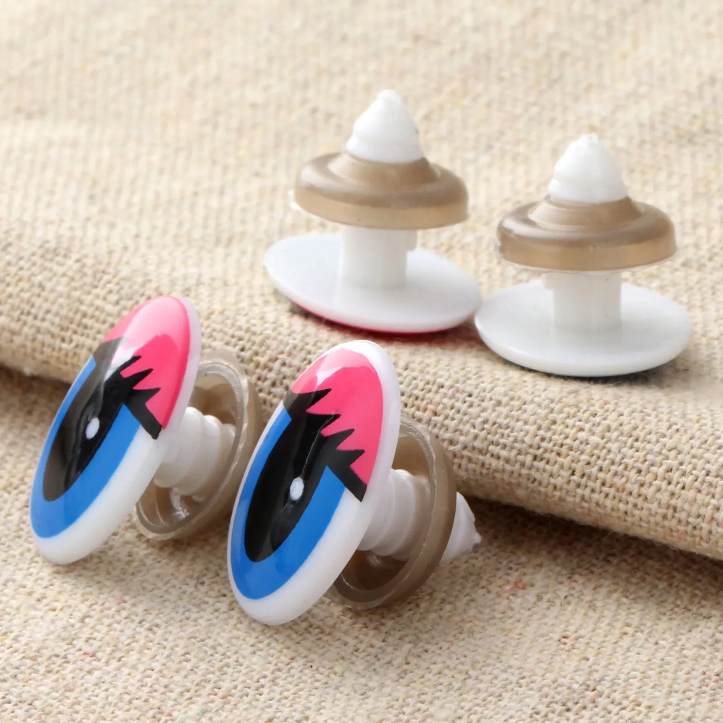 10 Kunststoff Sicherheitsaugen mit Unterlegscheiben für DIY Puppen Spielzeug