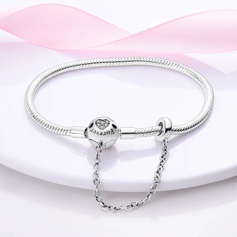 Armband Silber 925 mit Stern Mond Sonne und Grünem Zirkon Charm