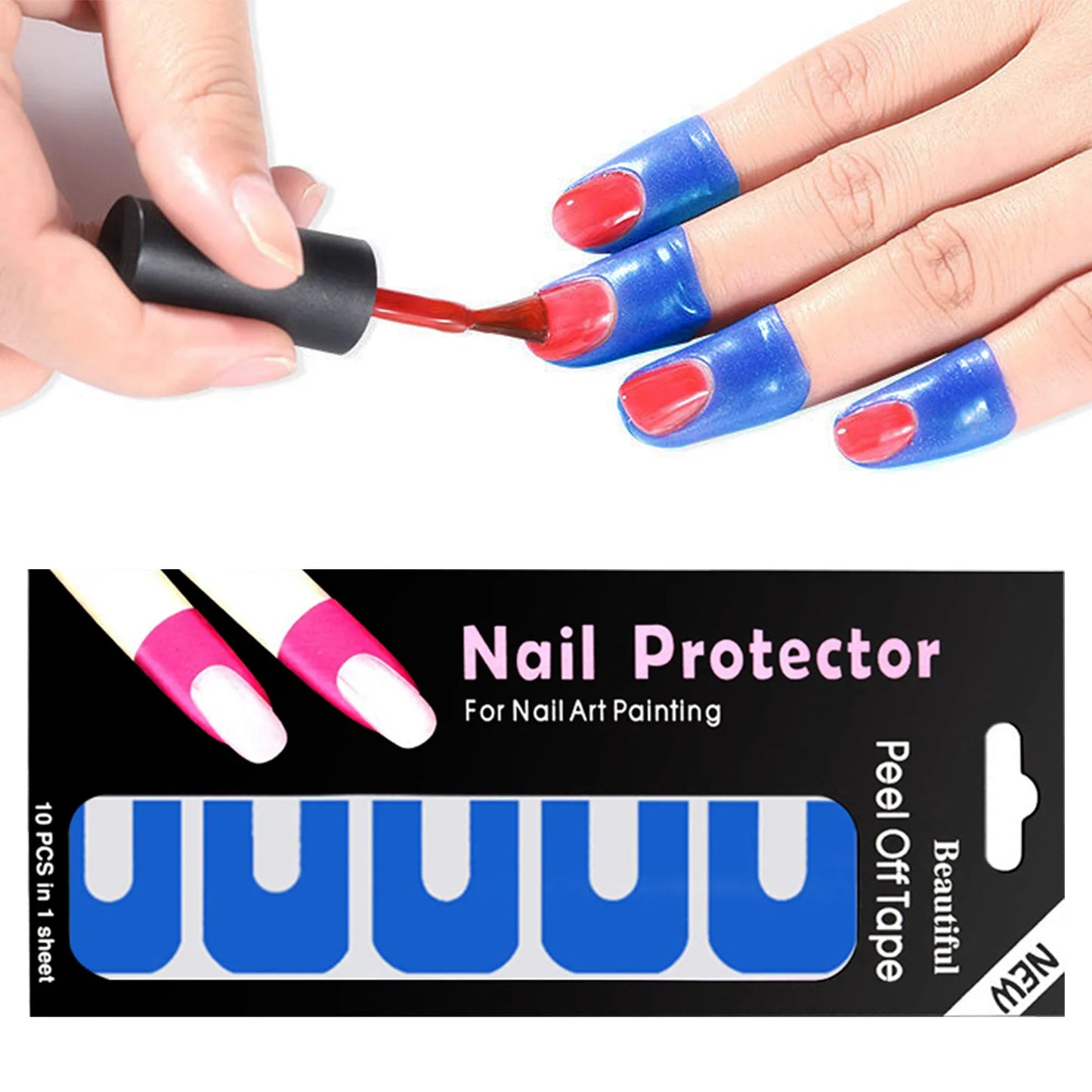 Nagelaufkleber für Schutz und kreative Nagelkunst 10 Stück