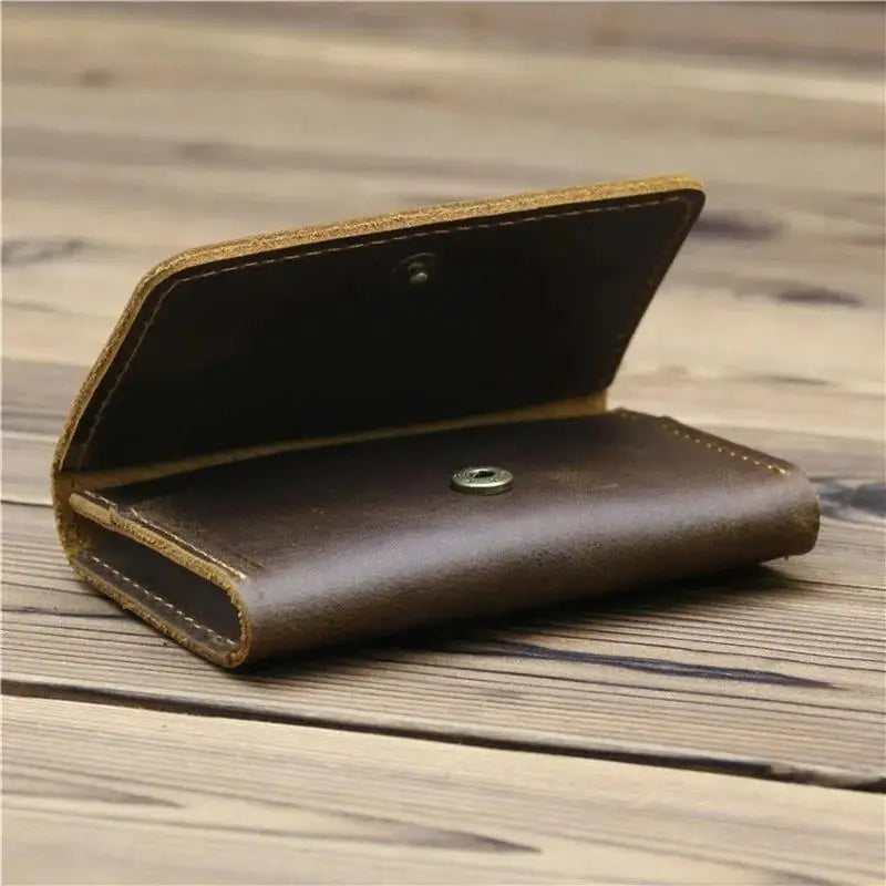 Handgemachte kurze Herren Geldbörse aus Rindsleder