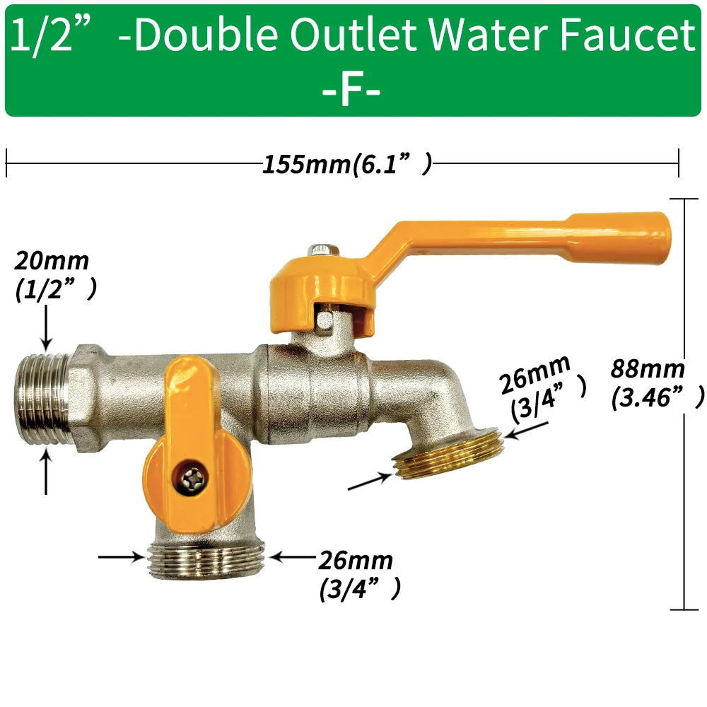 Metall-Gartenschlauch Adapter für Wasserhähne 1/2 Zoll Anschluss - Yabubest - Home & More