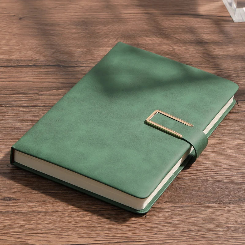 Elegantes A5 Leder-Notizbuch mit U-Schnalle, personalisiertes Softcover, 6 Farben