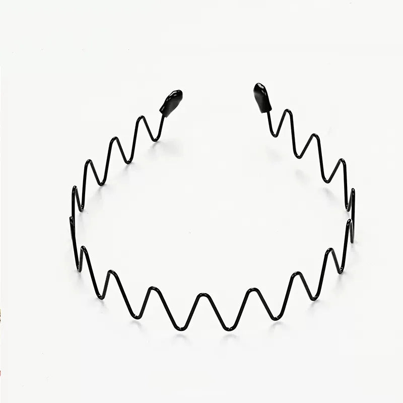 Unisex Schwarzes elastisches Metall Stirnband rutschfest modisch leicht