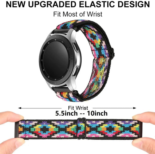 Atmungsaktives Nylon-Smartwatchband 22 mm verstellbar – Perfekt für Sport - Alltag