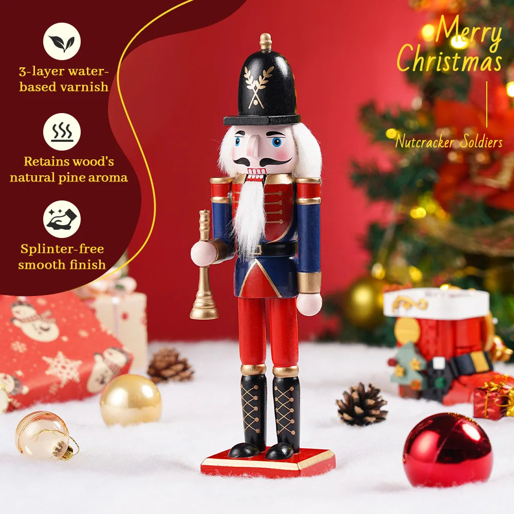 30 cm Holz Nussknacker Marionette Soldat Dekoration