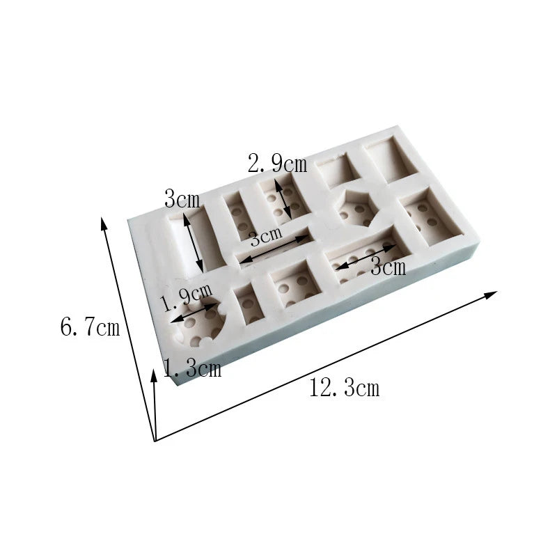Silikon Fondantform Bausteine Roboter Kuchen Cupcake Topper Dekorieren
