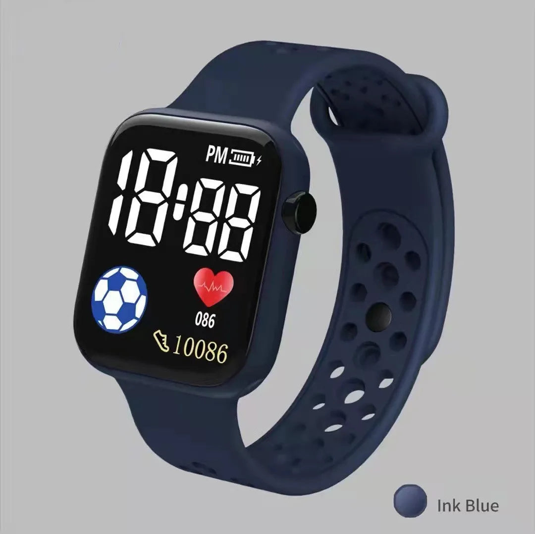 Wasserdichte digitale Kinder-Armbanduhr mit LED-Anzeige und Kalender