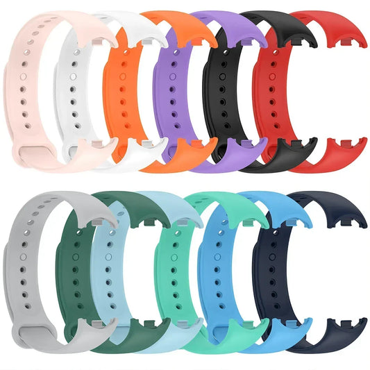 Atmungsaktives Silikon-Sportarmband kompatibel mit Mi Band 8 NFC