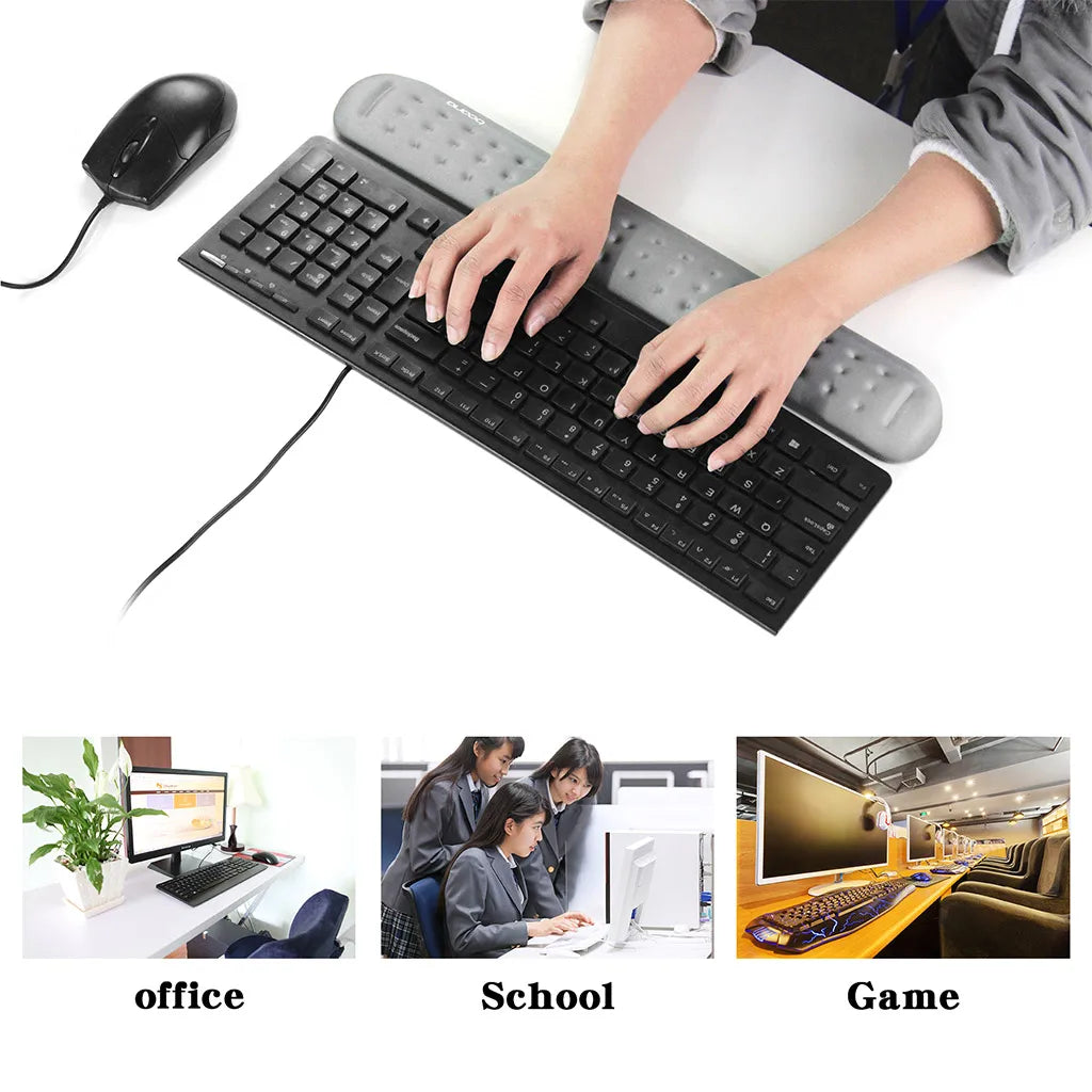 Handgelenkstütze aus Memory-Schaum mit Massagelöchern für Tastatur und Maus