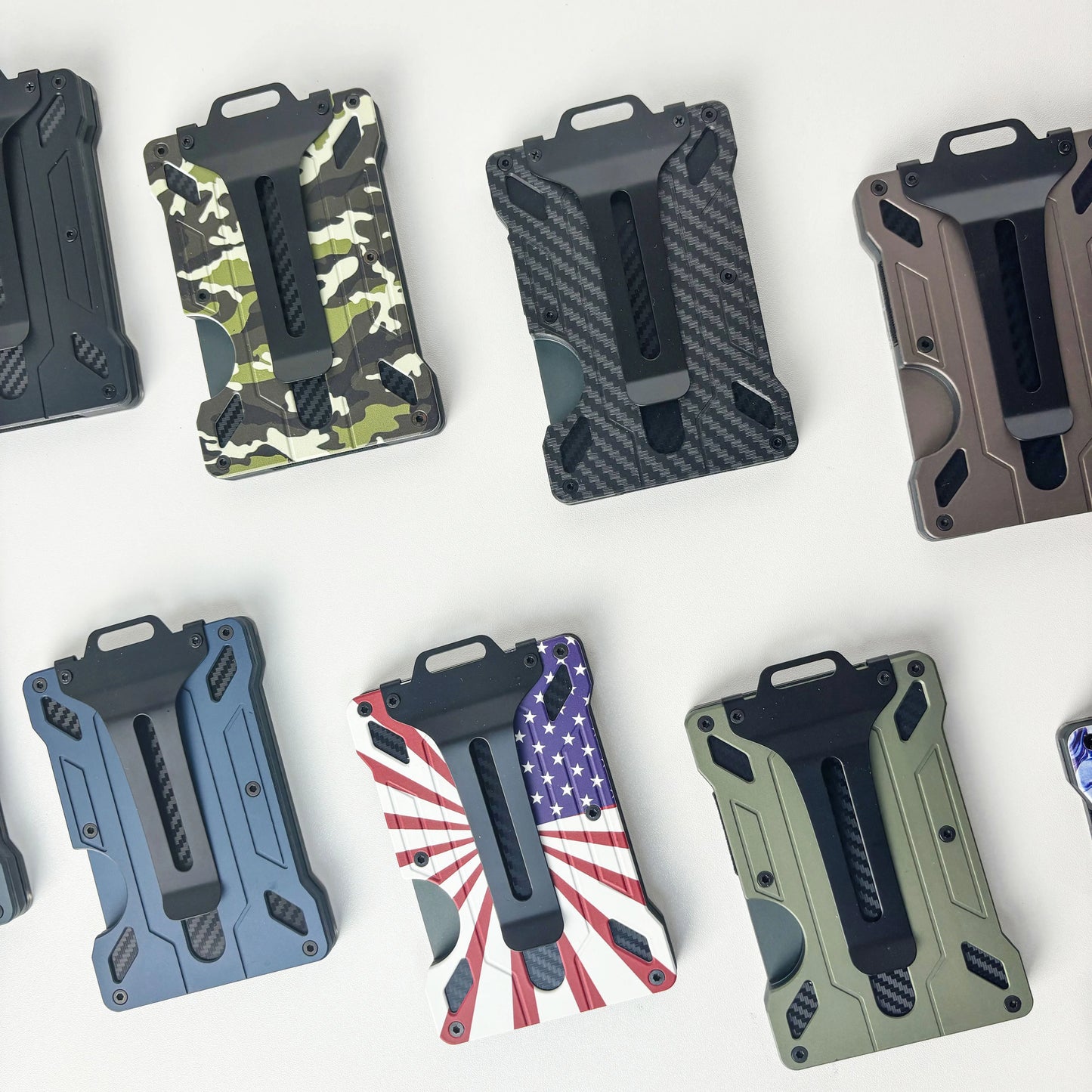 Schlanke RFID Geldbörse für Herren Aluminium Metall Halter für 15 Karten