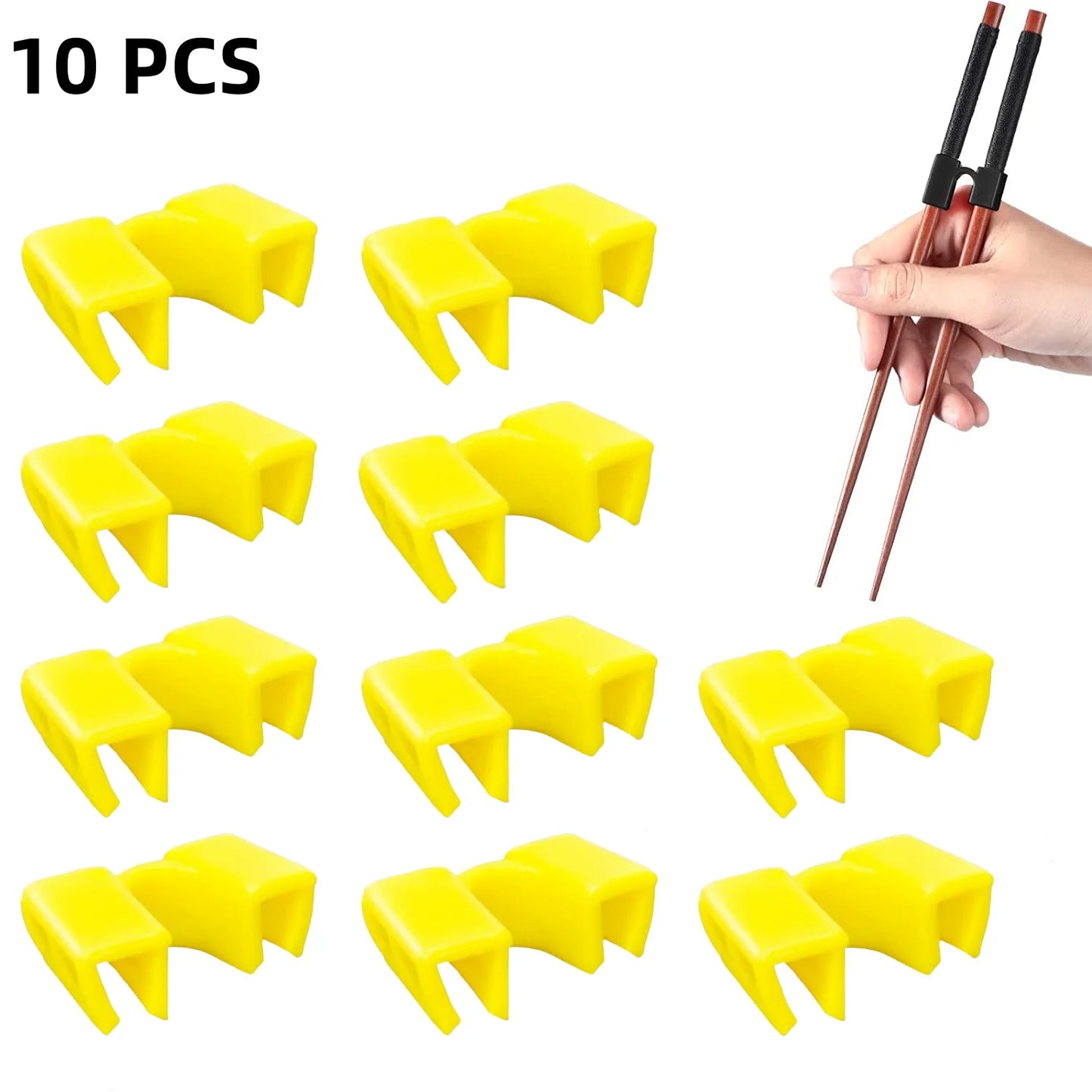8-10PCS Japanische Essstäbchen Trainer mit Scharnier und Stecker