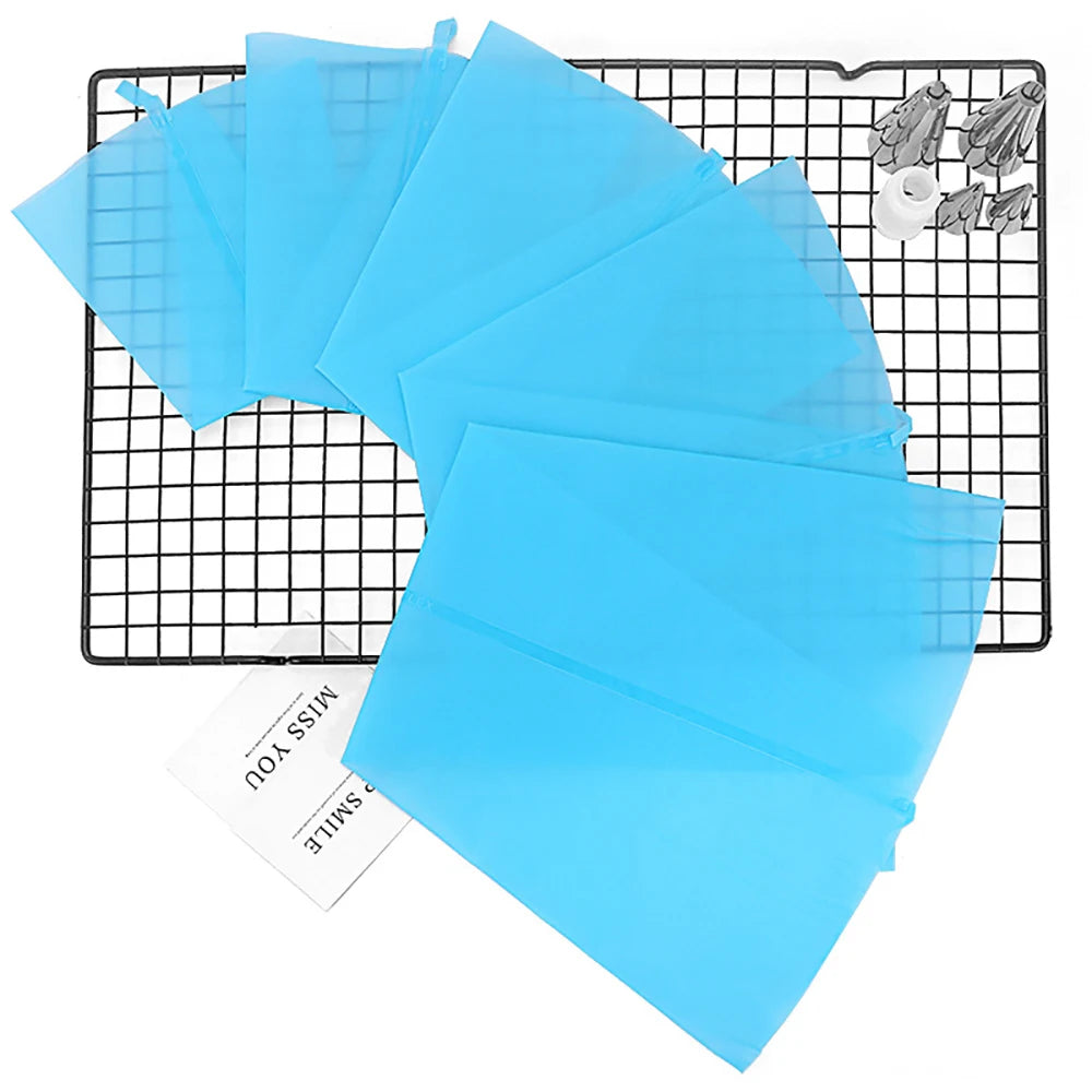 5 Größen Silikon Spritzbeutel wiederverwendbar für Kuchen Dekorieren-Yabubest - Home & More