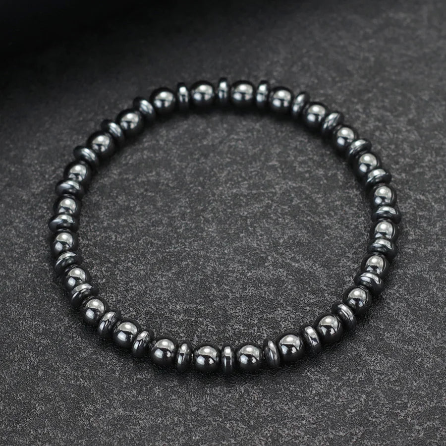 Männer Naturstein Armband 6mm Perlen Lava Tigerauge Hämatit Schutz