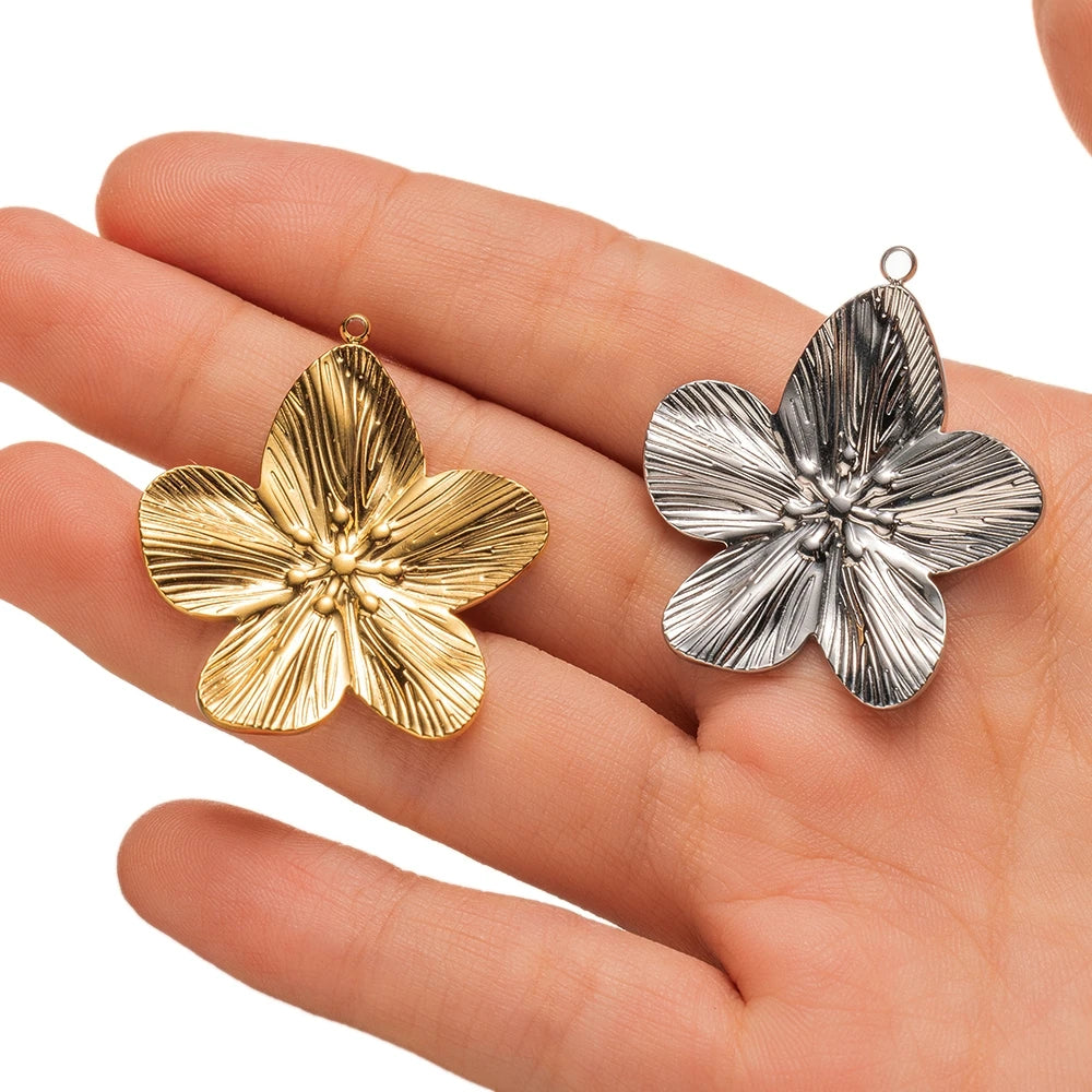5er Set Edelstahl Charms Gold für Schmuckherstellung DIY Zubehör