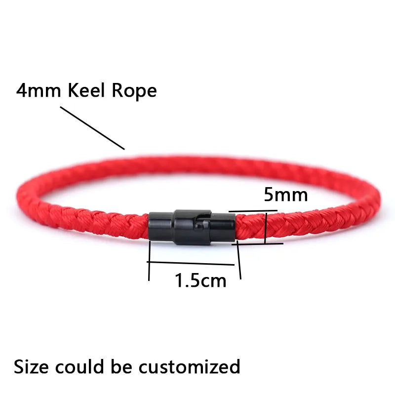 Glücksbringer Seilarmband magnetisch Roter Faden für Paare