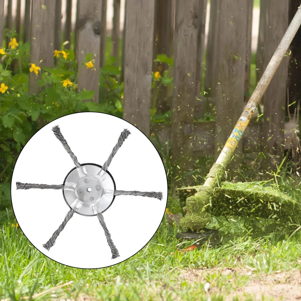 Stahldraht Unkrautbürste Ersatzkopf mit 3t und 6t für Rasen und Gehwege