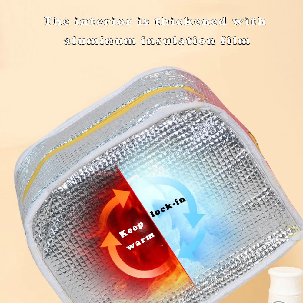 Einfarbige Thermo Lunchbox Tasche aus Oxford Tuch