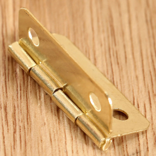12 Goldscharniere für Möbel und Schmuckschatullen - Mini Retro