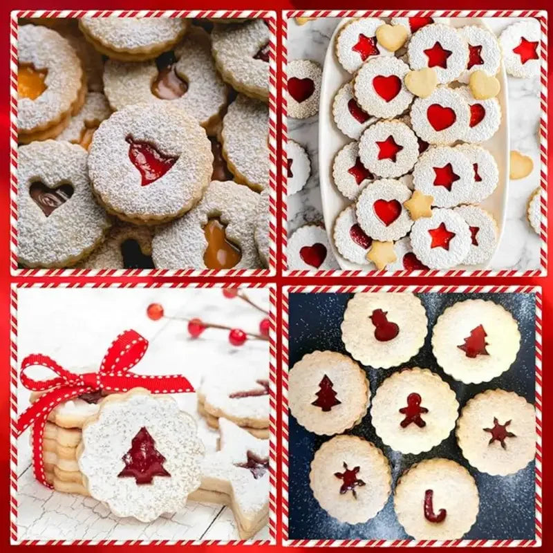 9-teiliges Ausstechformen-Set - Edelstahl - Weihnachtsmotive für Kekse