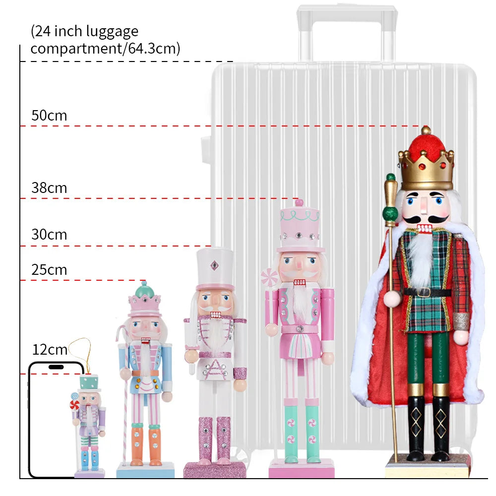 30 cm Holz Nussknacker Marionette Soldat Dekoration
