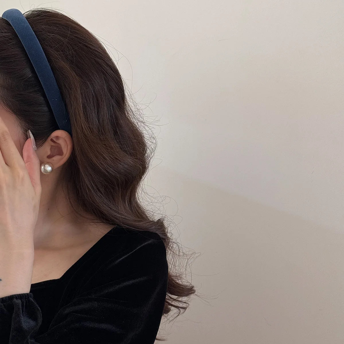 Elegante Damen Stirnbänder aus Samt mit rutschfester Passform-Yabubestshop