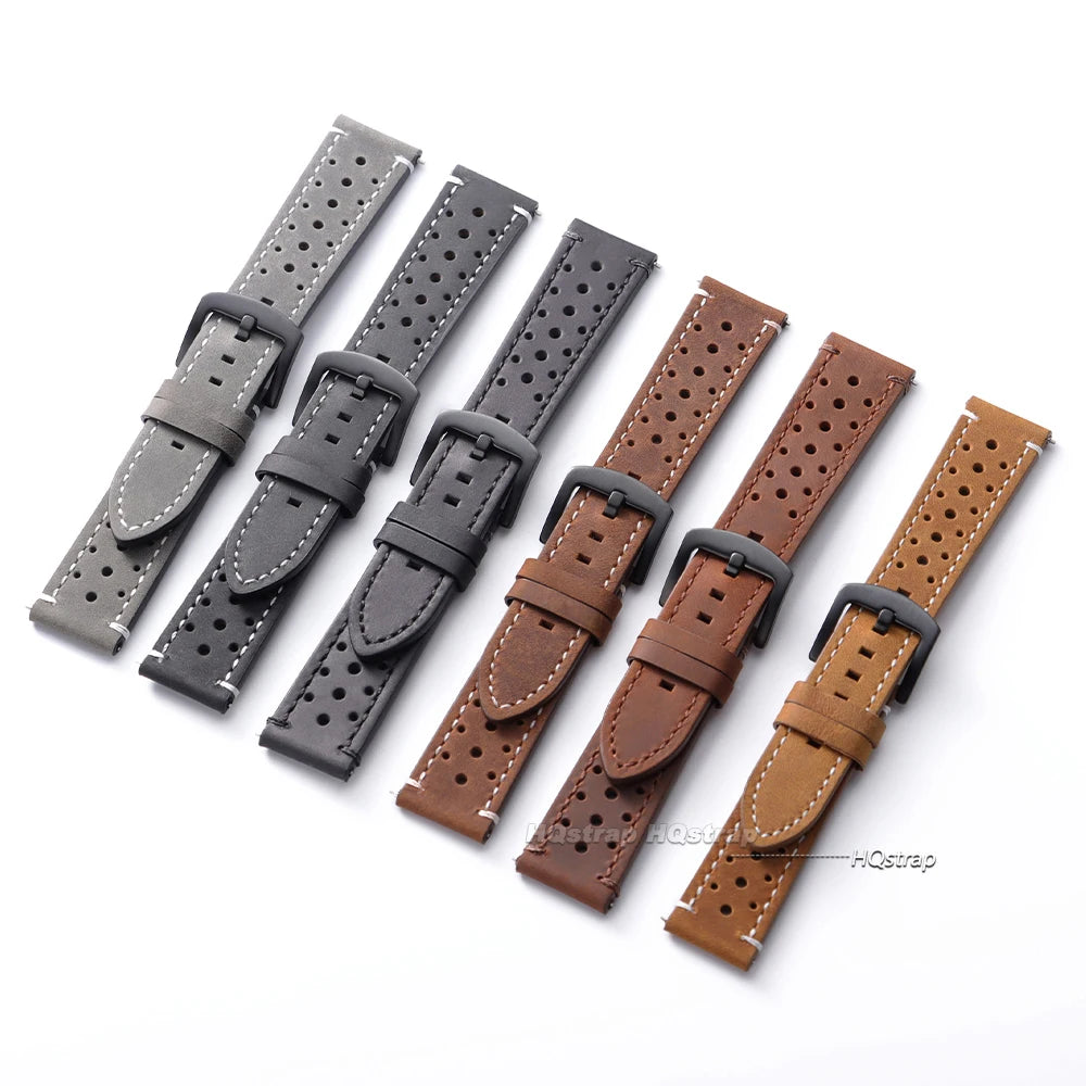 Vintage Rindsleder Uhrenarmband 18 Millimeter bis 24 Millimeter A