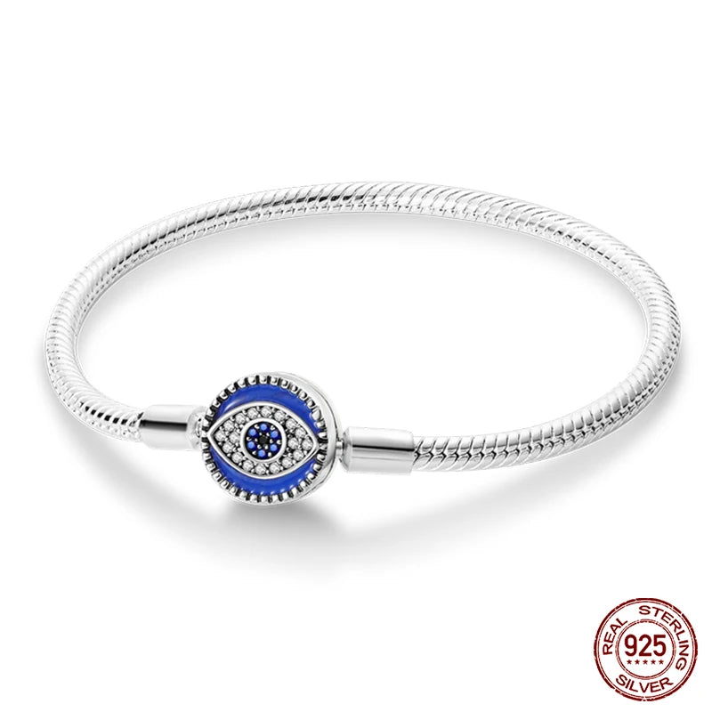 Armband Silber 925 mit Stern Mond Sonne und Grünem Zirkon Charm