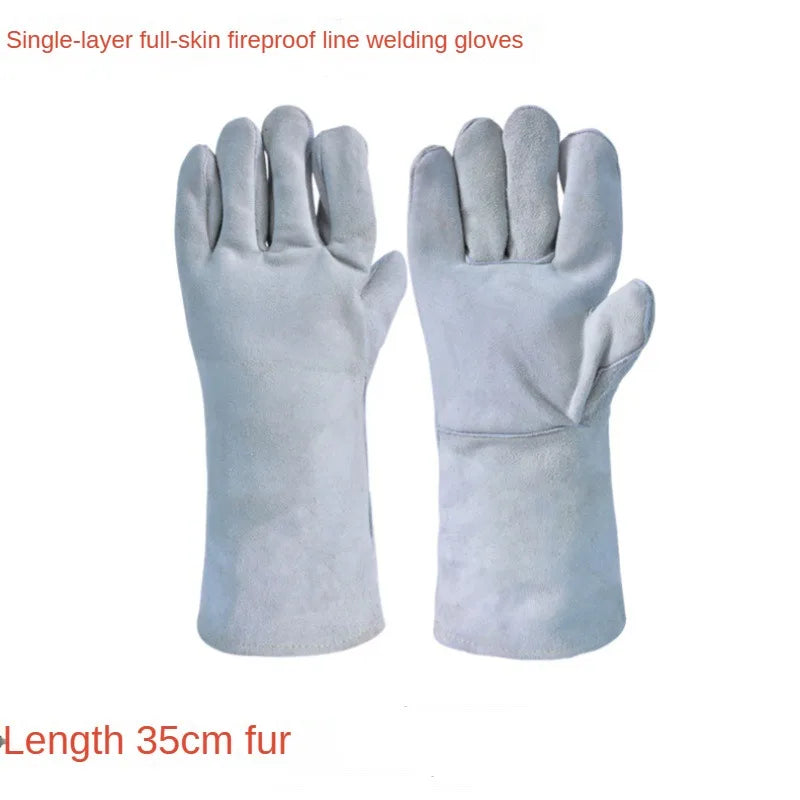 Hochwertige Schweißhandschuhe aus dickem Rindsleder für optimalen Schutz