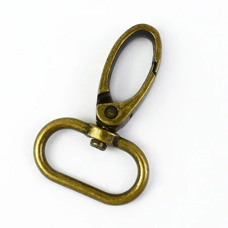 10x Metall Karabinerhaken drehbar 16-38mm für Gurtband, Schlüssel, DIY