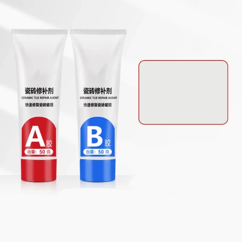 Fliesenreparaturmittel Set Paste für Keramik Porzellan Marmor Risse Schäden