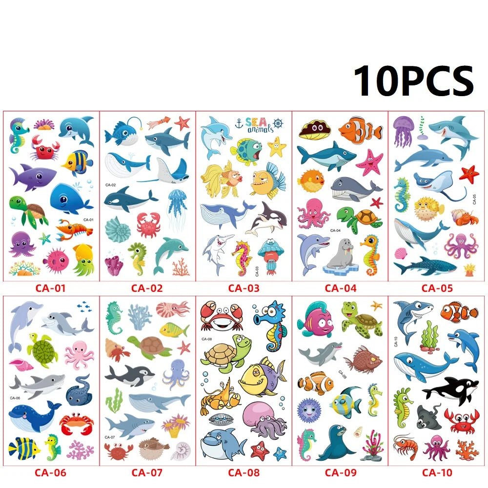 Temporäre Fußball Tattoos Set mit 10 wasserdichten Aufklebern