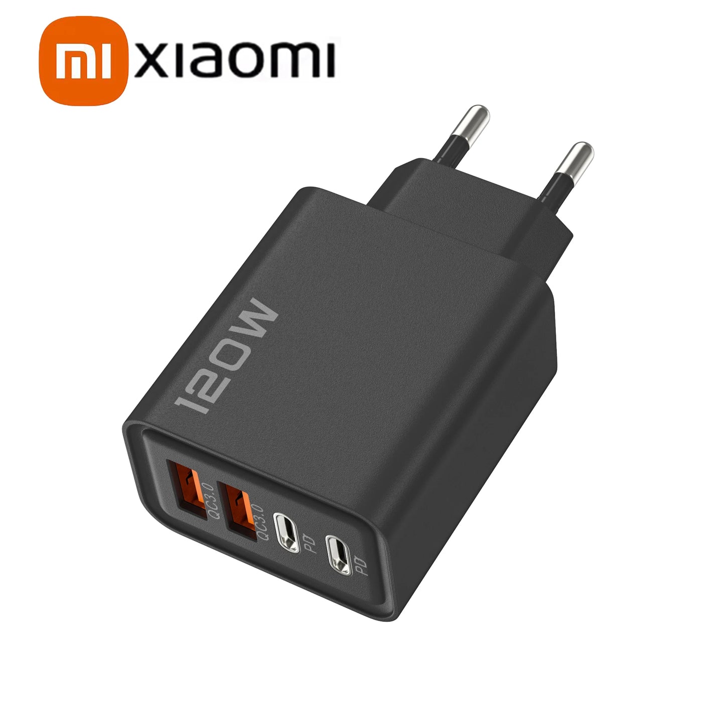 120W Schnellladegeraet mit 4 Anschluessen fuer effizientes Laden