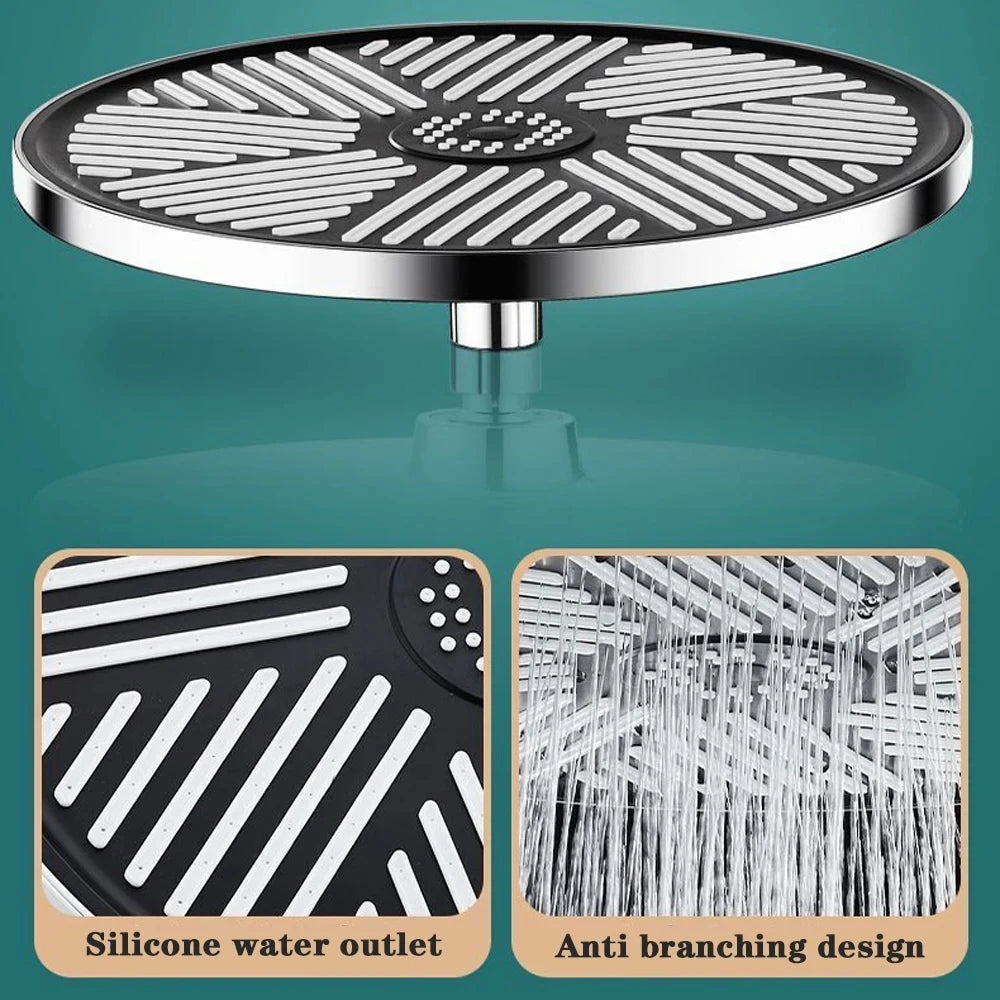 10 Zoll Hochdruck Regenduschkopf Deckenmontage Rund ABS Kunststoff