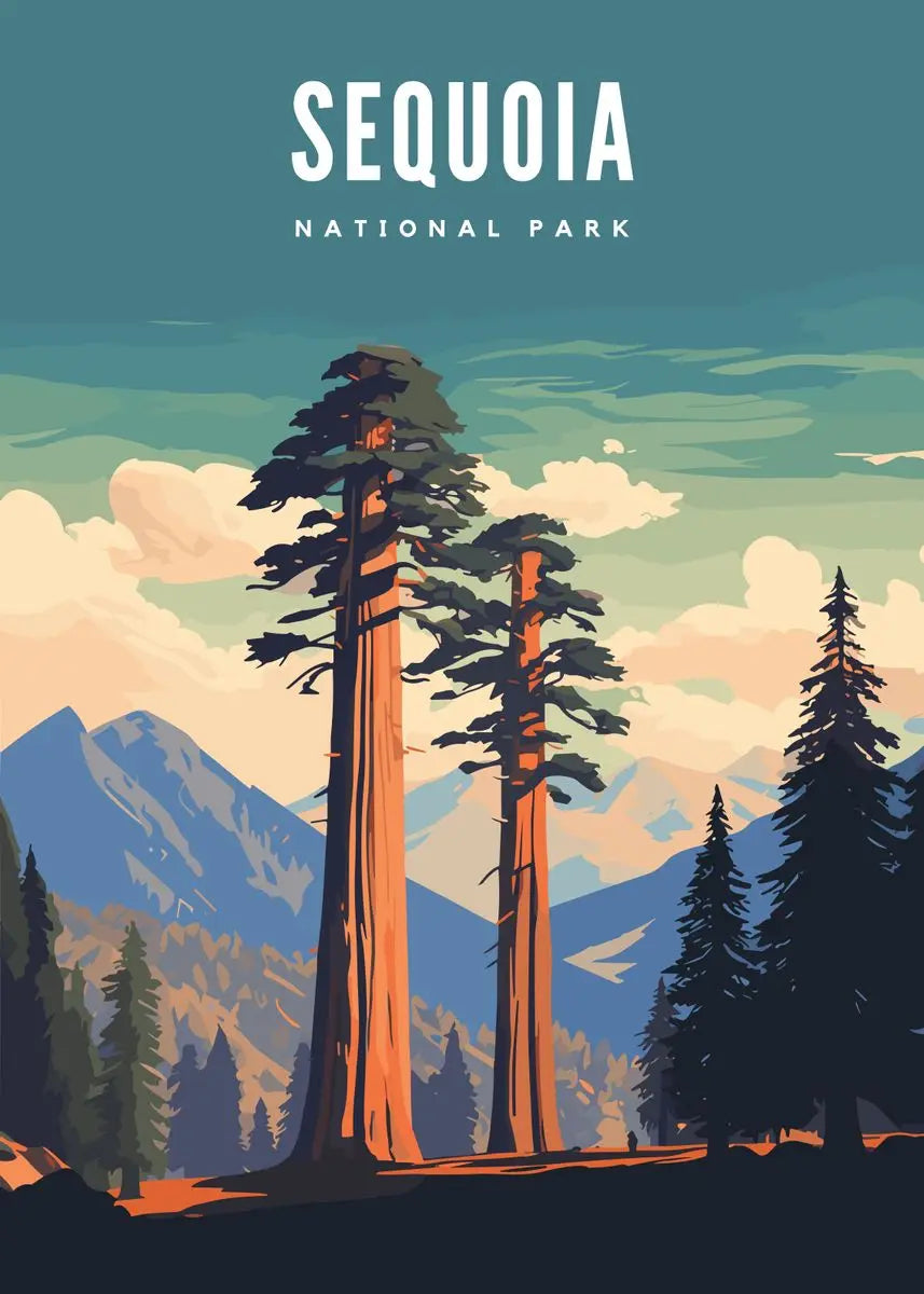 Moderne Leinwandkunst mit berühmten Naturparks für Wohnräume