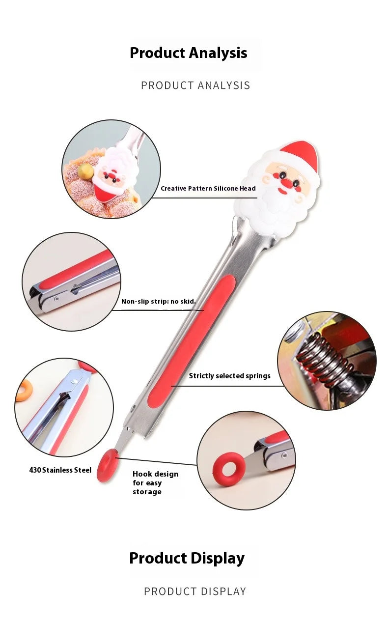 7 Zoll Edelstahl Lebensmittelklammer mit Silikon multifunktional