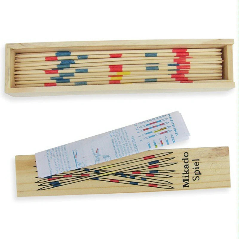 Pädagogisches Holz-Pick-Up-Sticks Spiel für Kinder ab 14 – Geschick - Spaß