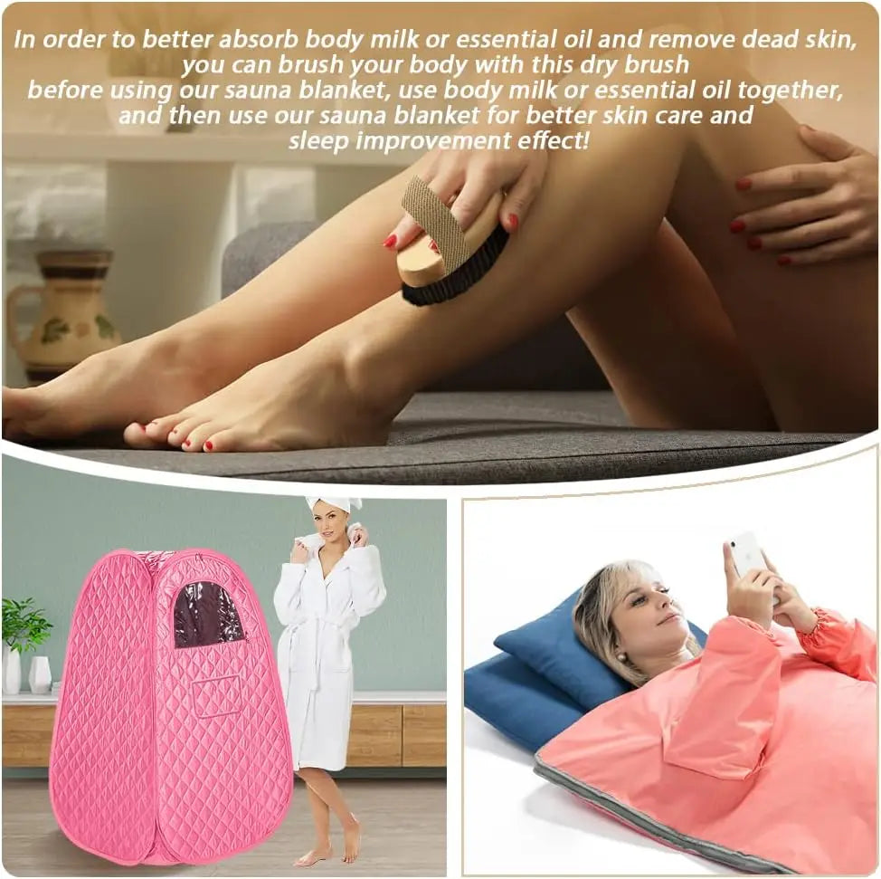 Kupferdraht-Trockenbürste aus Buchenholz für Massage & Peeling