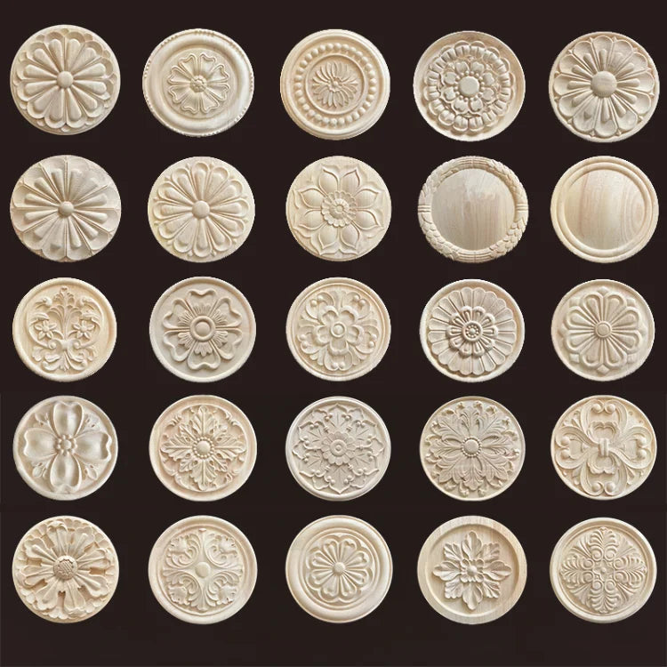 Geschnitzte Holzapplikationen für Möbel und Heimdekoration Basteln