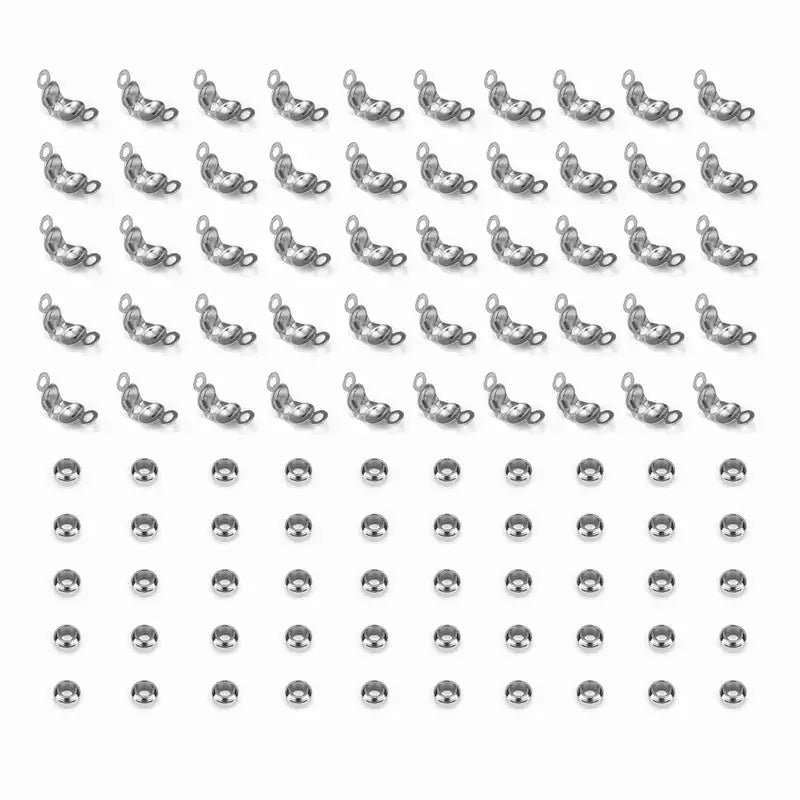 100-teiliges Edelstahl Schmuckverbinder Kit für DIY Projekte