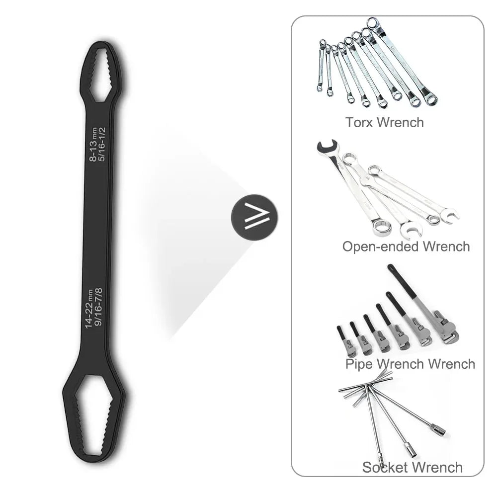 Multifunktionaler Doppelmaulschlüssel mit selbstspannender Funktion