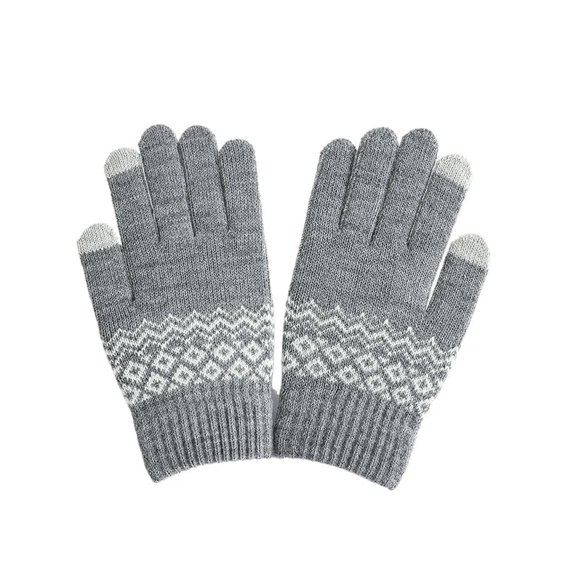 Warme Gestrickte Touchscreen Handschuhe für Winter Radfahren und Alltag